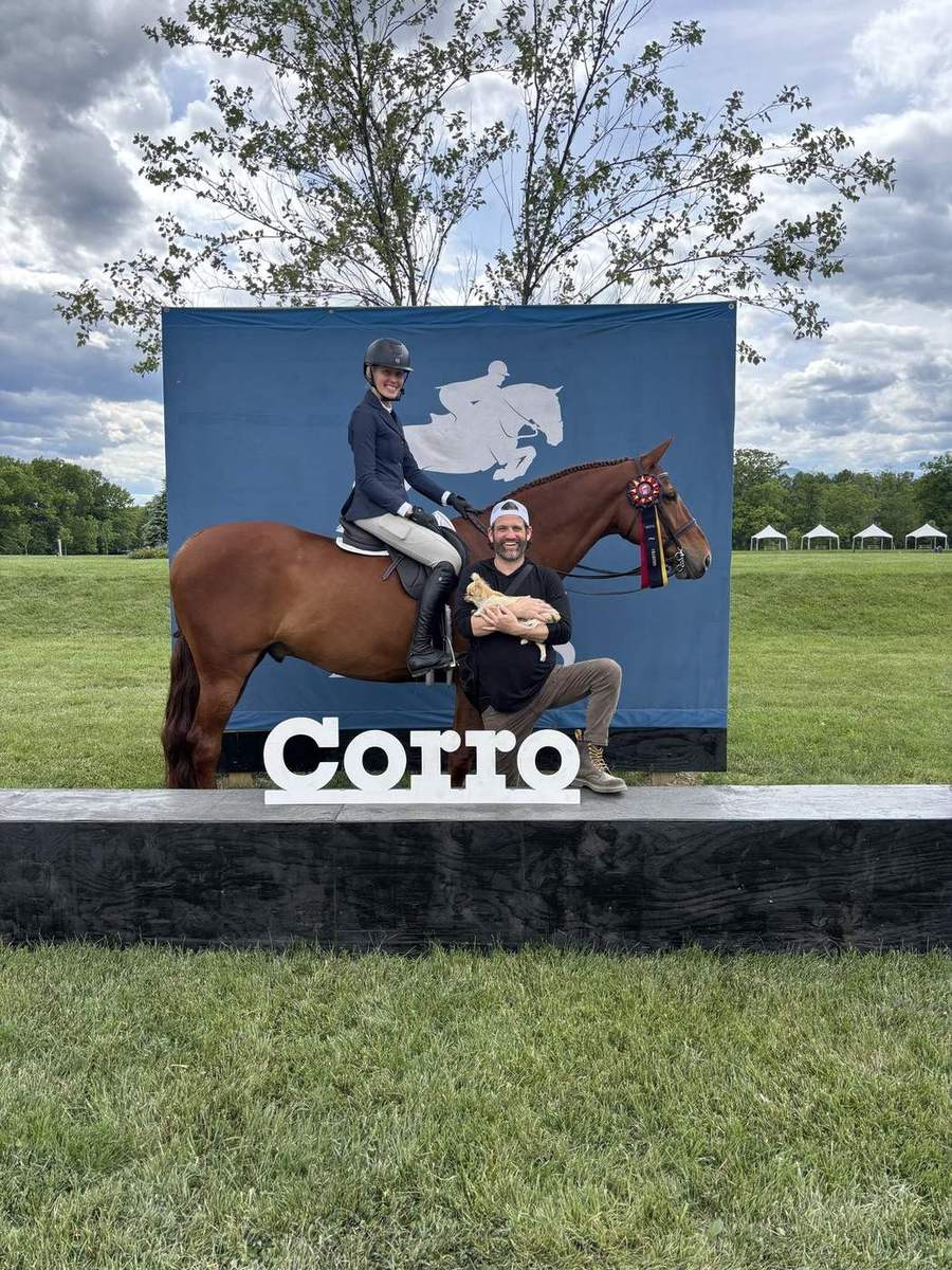 A champion horse and rider at the presentation