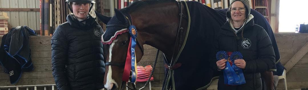 A riding lesson in the indoor arena at Lightfields Meadow Farm in Whitehouse Station, New Jersey